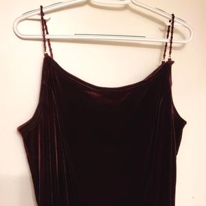 Jessica McClintock Velvet Burgundy Dress 20W